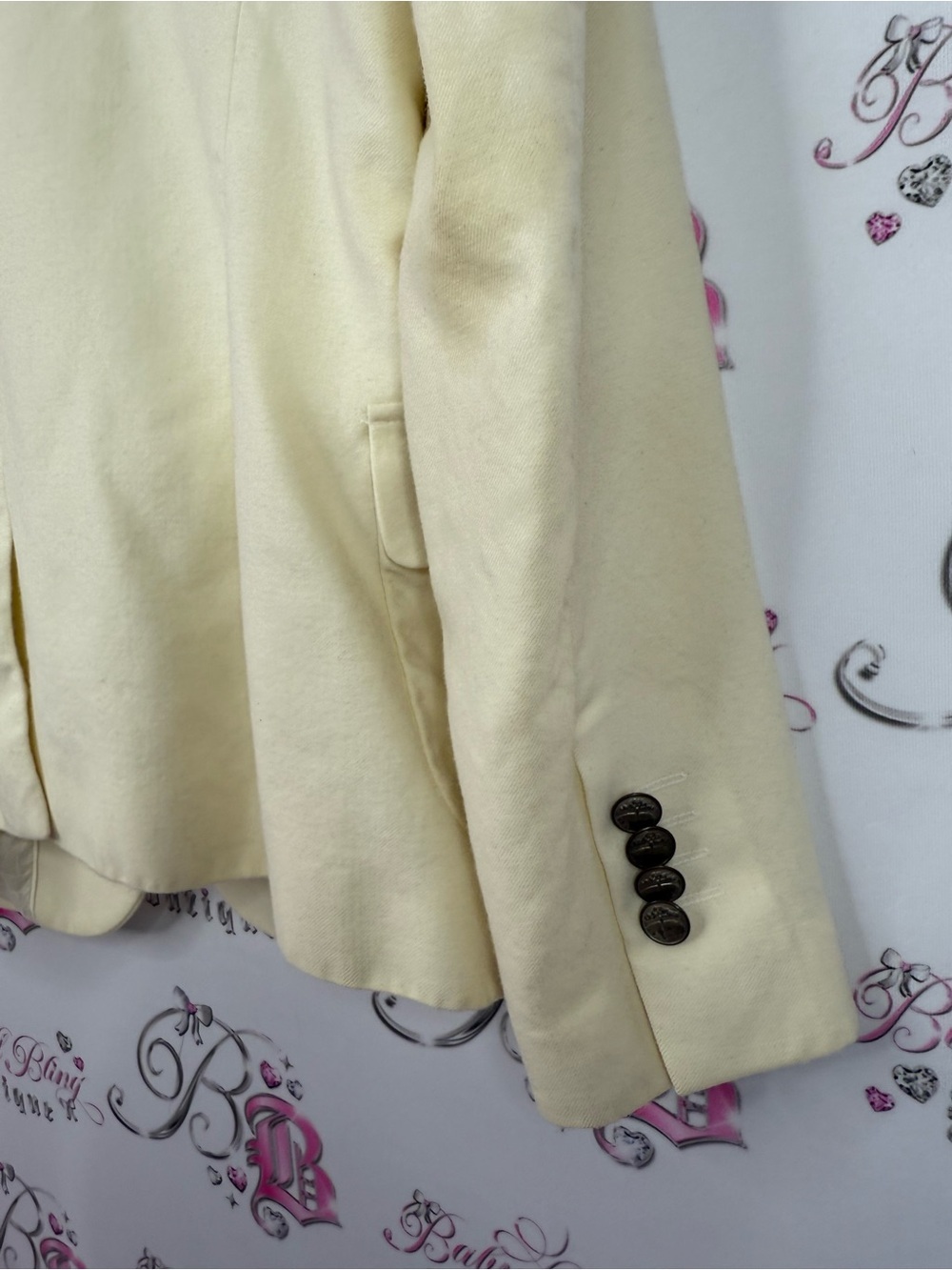Brooks Brothers Italy jacket Cream Single-Breasted Blazer with Embroidered Crest - Picture 6 of 11